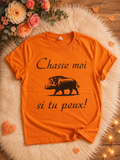 T-shirt "Chasse Moi Si Tu Peux" – Sanglier
