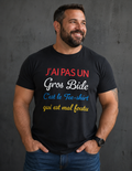 T-shirt Humour « J'ai pas un Gros Bide » – Sérigraphie Multicolore